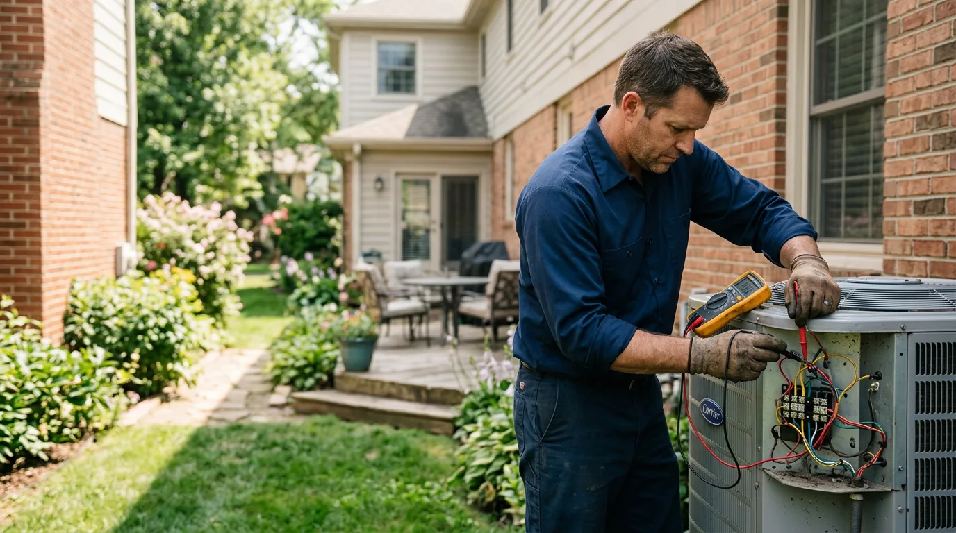 HVAC technician working near Blanchester, OH